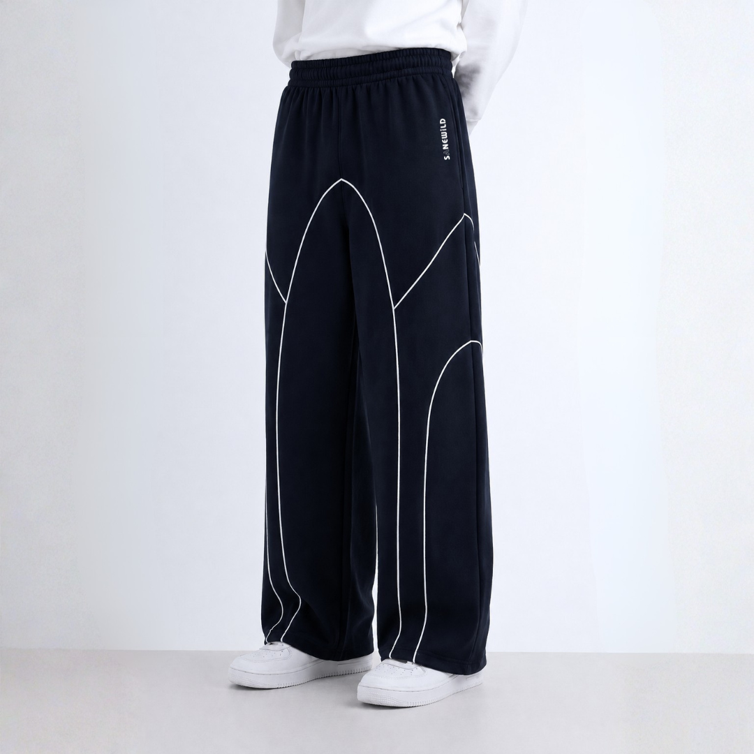 Sanewild TRACE Contrast-Line Relaxed Joggers (Blue)