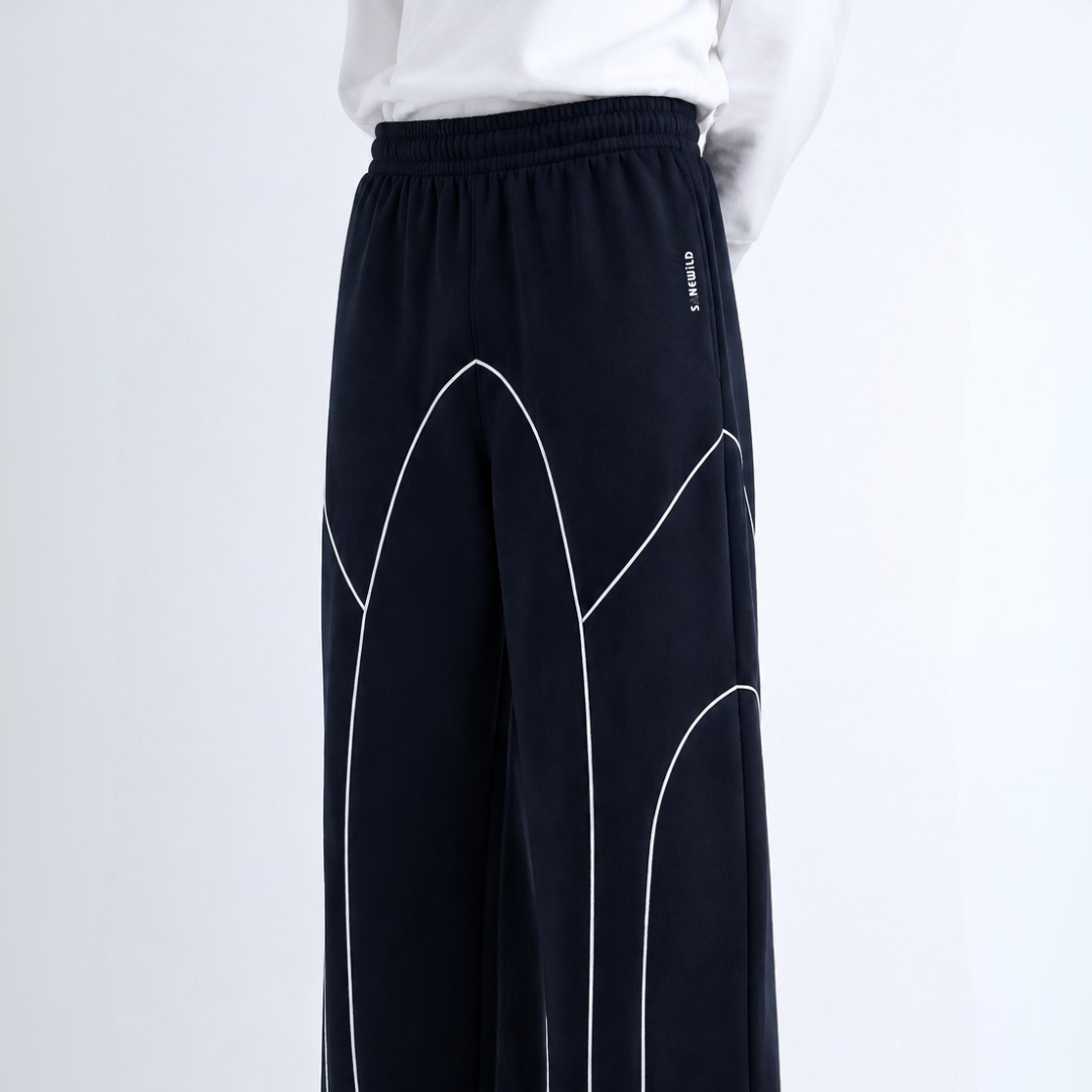 Sanewild TRACE Contrast-Line Relaxed Joggers (Blue)