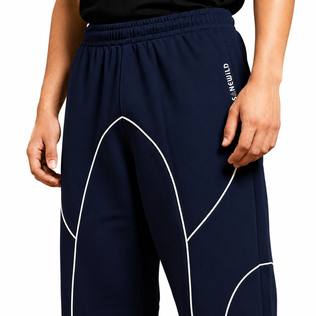 Sanewild TRACE Contrast-Line Relaxed Joggers (Blue)