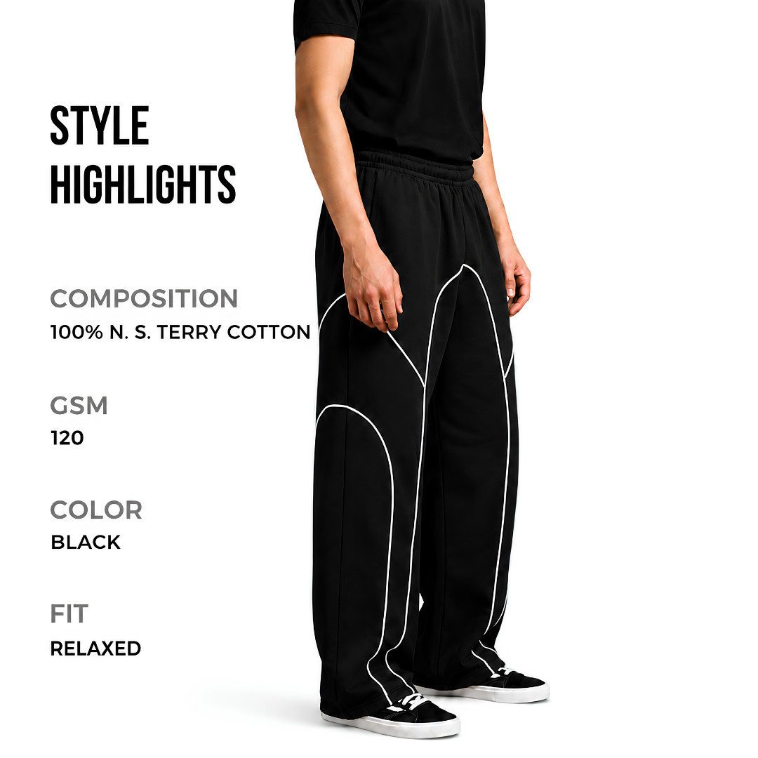 Sanewild TRACE Contrast-Line Relaxed Joggers