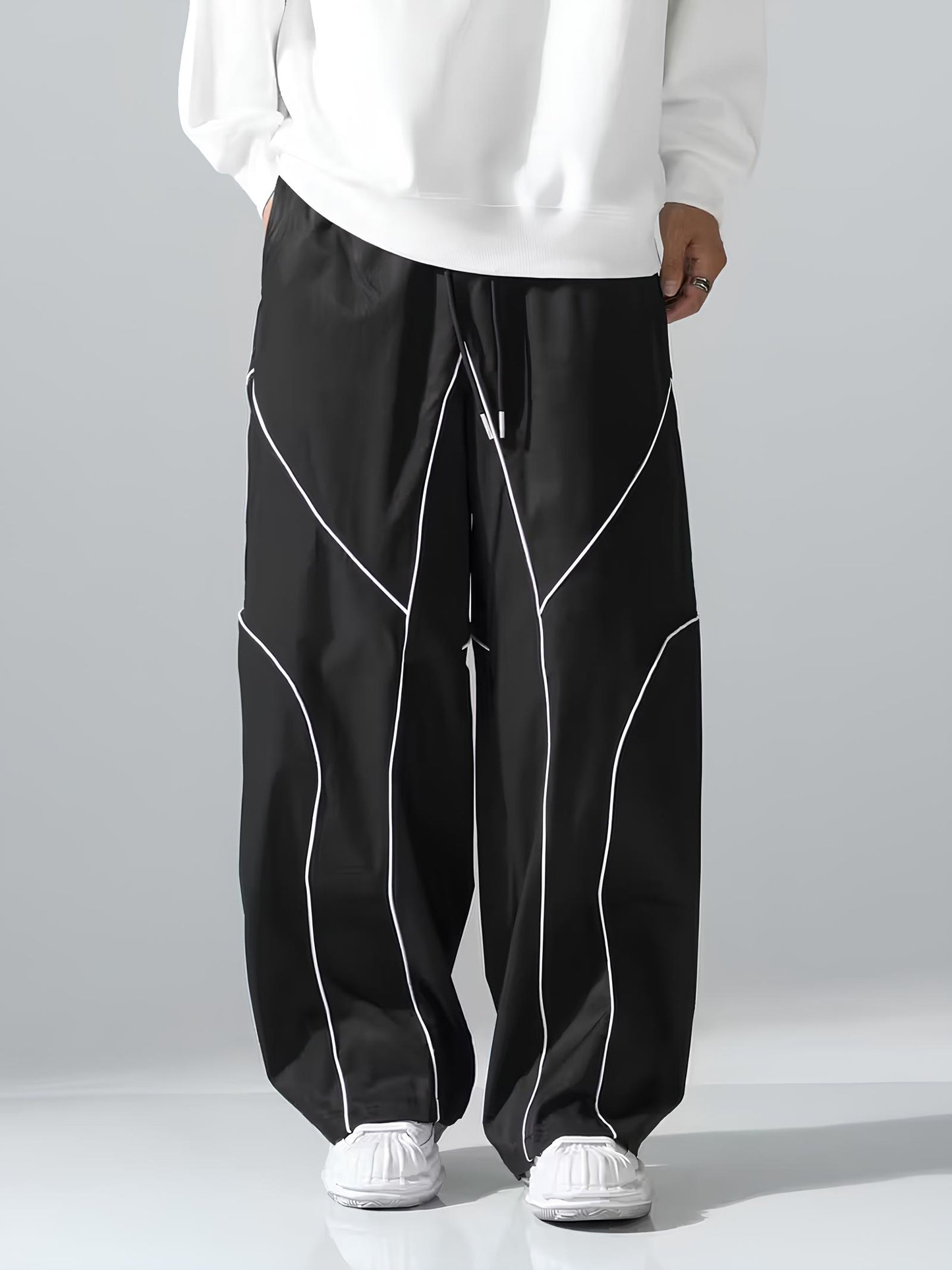 Sanewild Relaxed Fit Contrast-Lined Joggers