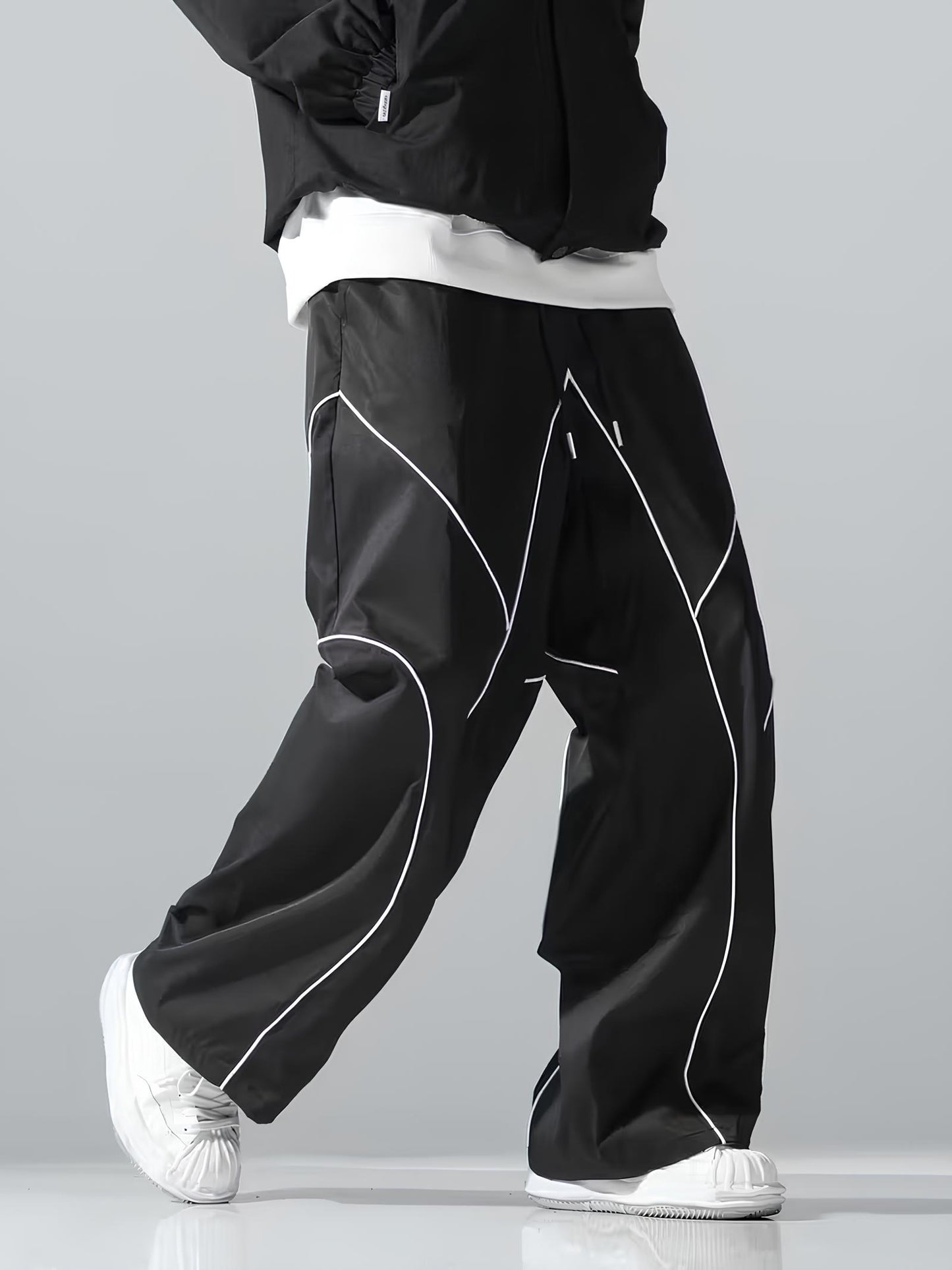 Sanewild Relaxed Fit Contrast-Lined Joggers