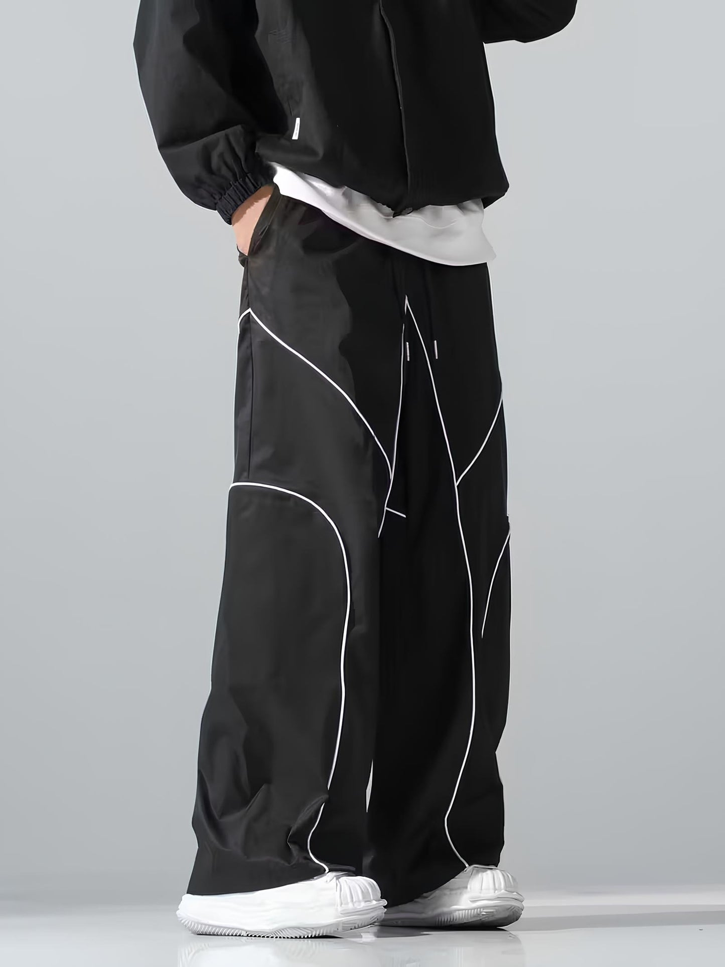 Sanewild Relaxed Fit Contrast-Lined Joggers