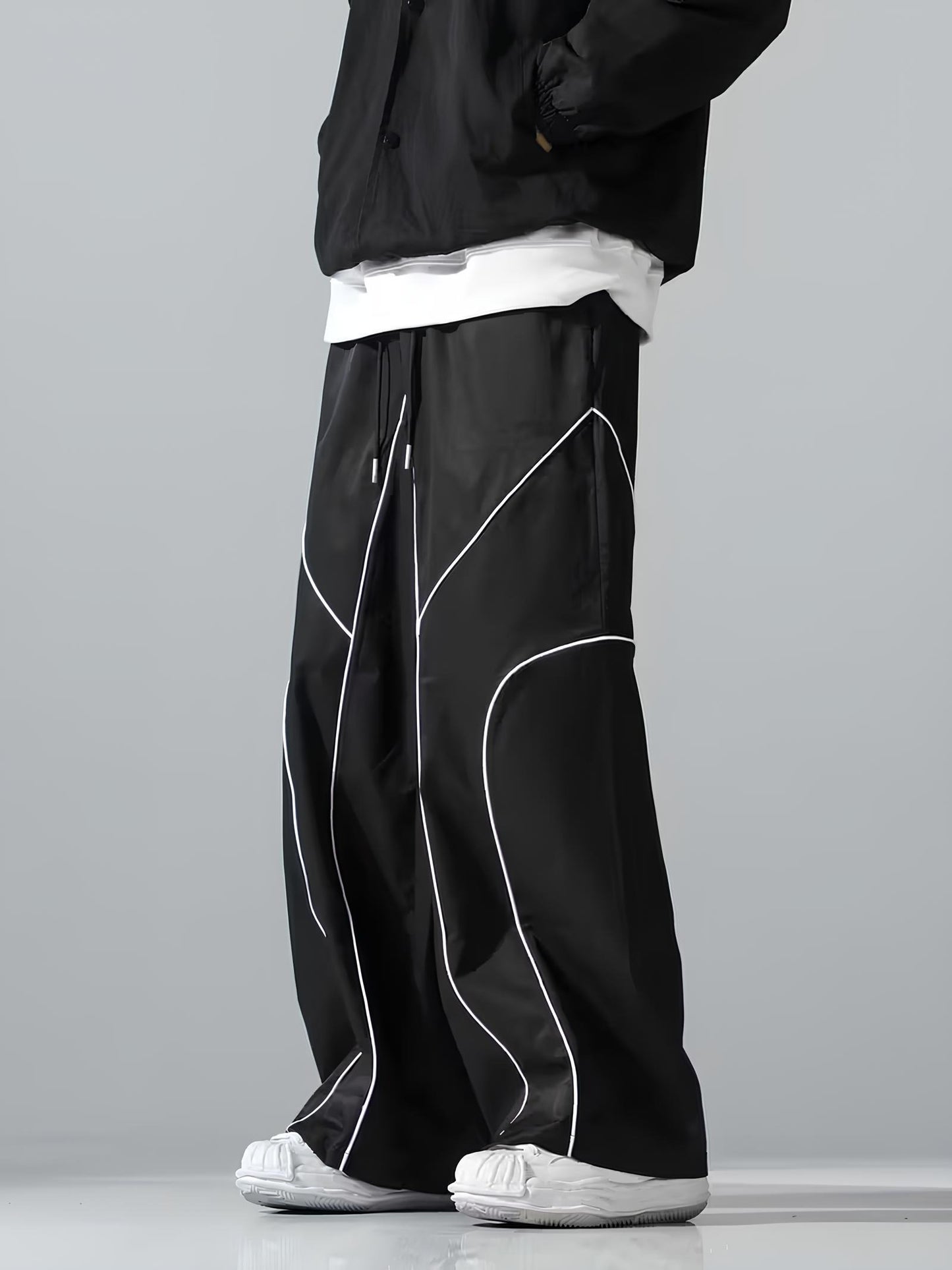 Sanewild Relaxed Fit Contrast-Lined Joggers