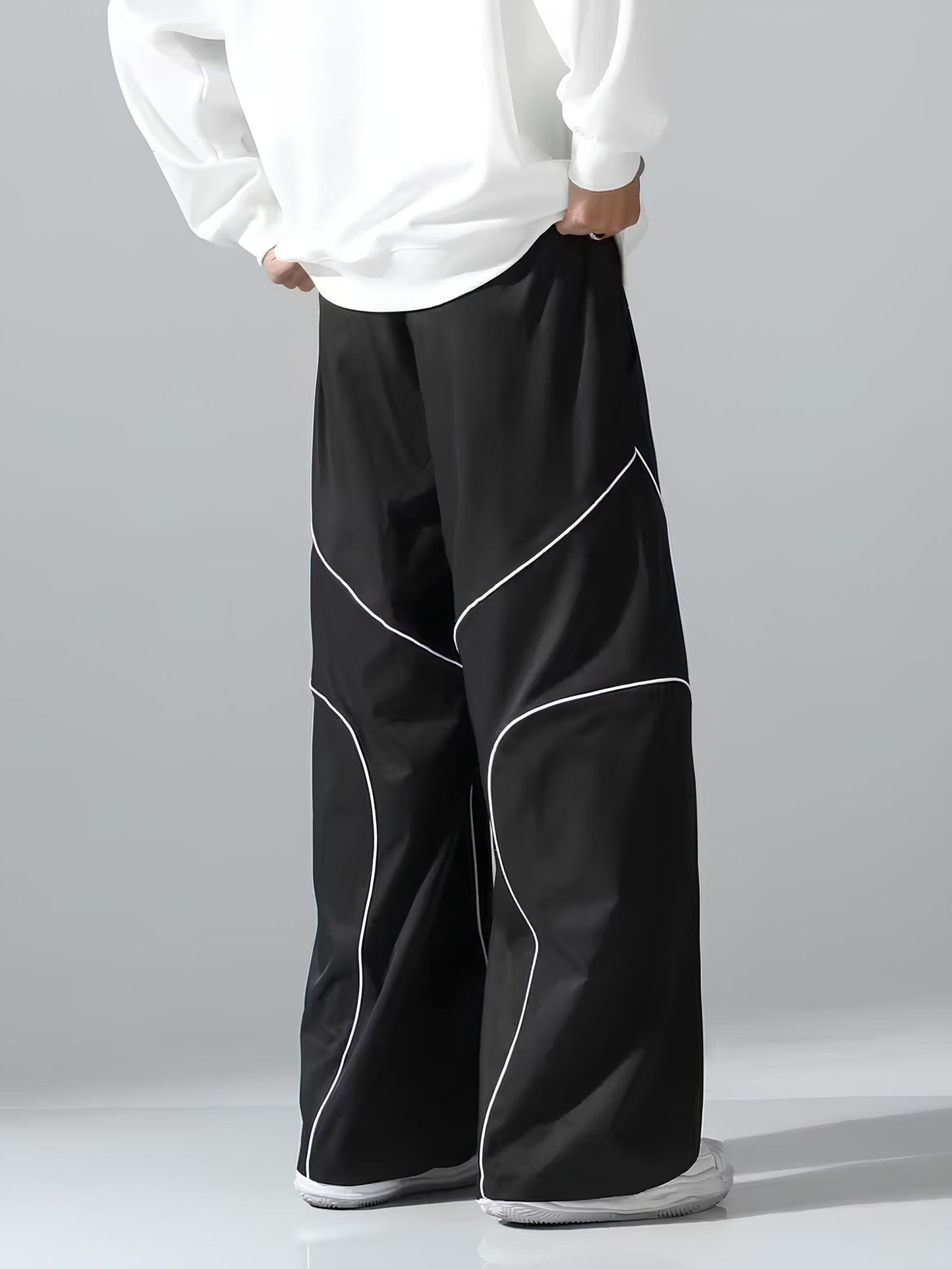 Sanewild Relaxed Fit Contrast-Lined Joggers